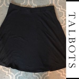 TALBOTS Pima A-line black skirt 3XP